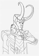 Loki Coloring Marvel Pages Collection Pngkit sketch template