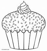Cupcake Coloring Pages Printable Cupcakes Print Color Kids Template Clipart Baked Goods Cool2bkids Cookies Birthday Colouring Cake Templates Giant Getcolorings sketch template