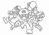 Mario Coloring Pages Characters Cartoon sketch template