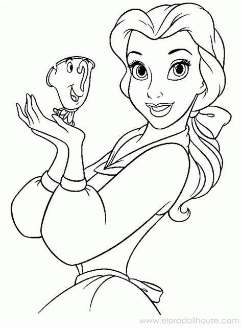 coloring pages beauty   beast disney