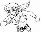 Girl Coloring Anime Coloringcrew sketch template