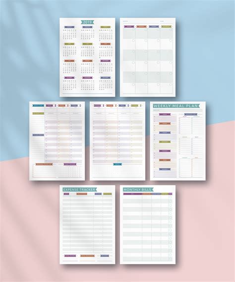 printable life planner undated casual style