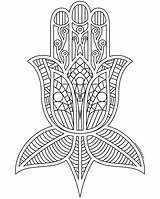 Hamsa Coloring Pages Color Transparent Version Small Getdrawings sketch template