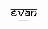 Tattoo Evan Name Designs sketch template