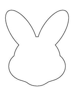 printable easter bunny face template easter bunny template