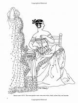 Coloring Fashion Book Pages Victorian Dover Fashions Tierney Amazon Tom Books Choose Board Medieval sketch template