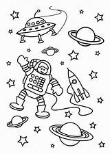 Space Coloring Pages Outer Kids Astronaut Choose Board Sheets sketch template