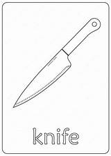 Knife Coloringoo sketch template