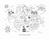 Neverland Map Society6 sketch template