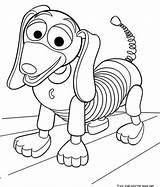 Coloring Toy Story Slinky Dog Pages Kids Printable Printables sketch template