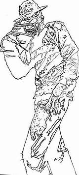 Freddy Krueger Monster Skull sketch template