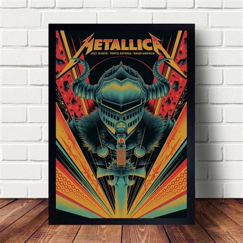 quadro decorativo banda metallica elo7 produtos especiais