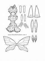 Midsummer Nights Coloring Puppet Shakespeare Peaseblossom sketch template