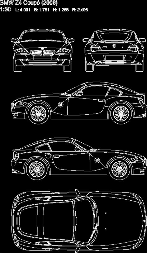b m w z4 coupe 2006 in autocad download cad free 197 56