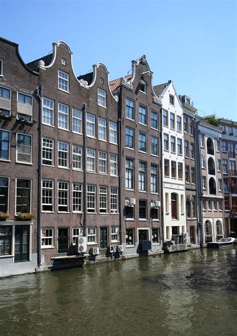 amsterdam houses stock image image  canal facades