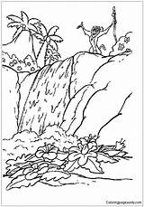 Pages Rafiki Waterfall Coloring Seasons Nature sketch template