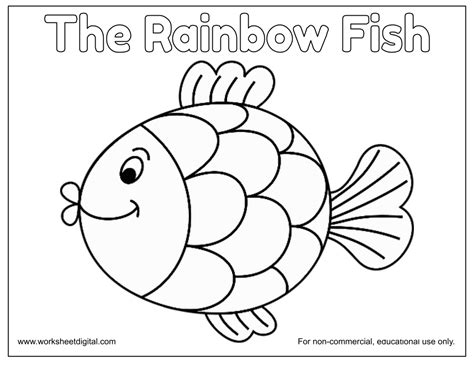 rainbow fish worksheet digital