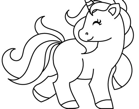 simple unicorn coloring pages easy kidsworksheetfun