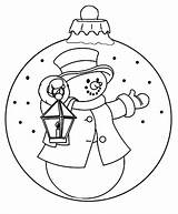 Sneeuwpop Kerstbal Colorat Kerst Bojanke Kerstmis Glob Globulete Vrtic Fise Craciun sketch template