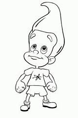 Neutron Jimmy Coloring Pages Kids Funny Printable sketch template