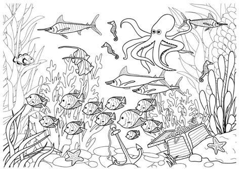salt water fish coloring pages coloring book  coloring pages