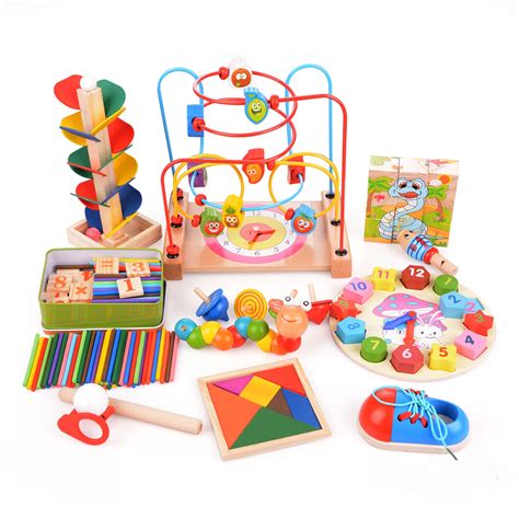 pcset  wooden education toys   years baby childrens early