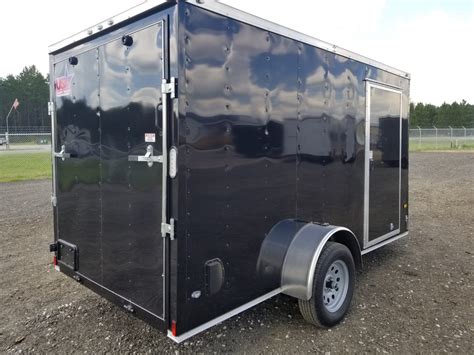 enclosed trailer  black single axle ad  usa cargo trailer
