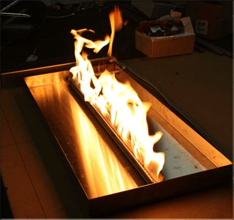 natural gas  propane ribbon burner linear flame burner   profile fireplace