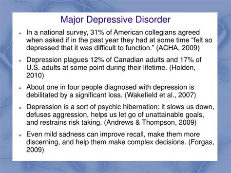 ppt major depressive disorder powerpoint presentation