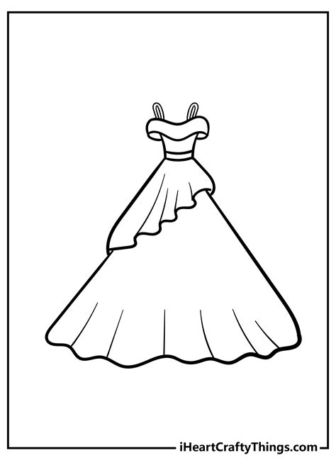 barbie dress coloring page  girls printable  coloring pages