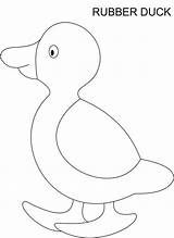 Coloring Rubber Ducky Walking sketch template