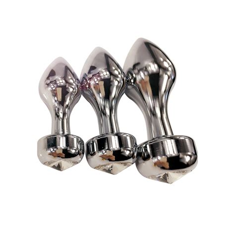 buy 3 size as one set new silver crystal bullet shape