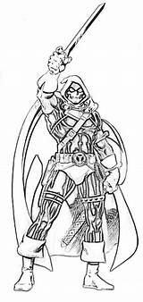Taskmaster Marvel Drawing Coloring Pages Capcom Vs Template sketch template