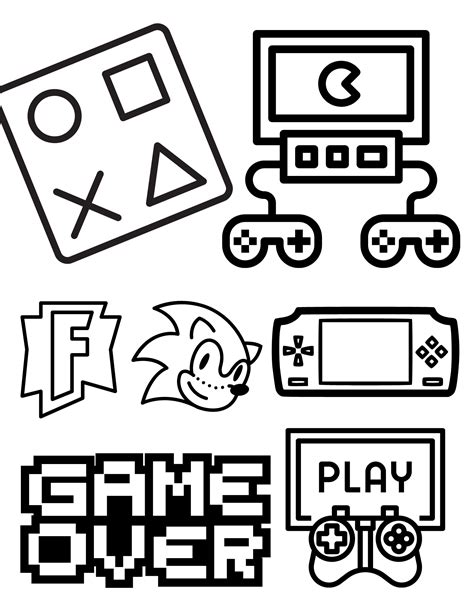 gaming coloring pages   video game fan