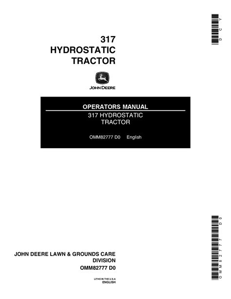 john deere  hydrostatic tractor  omm operation  maintenance manual
