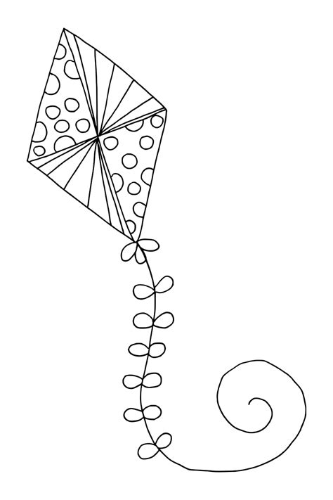 kite flying coloring pages  getdrawings