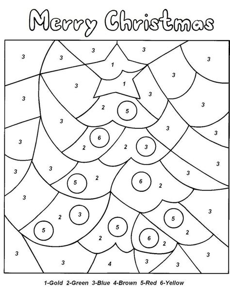 printable christmas number coloring pages