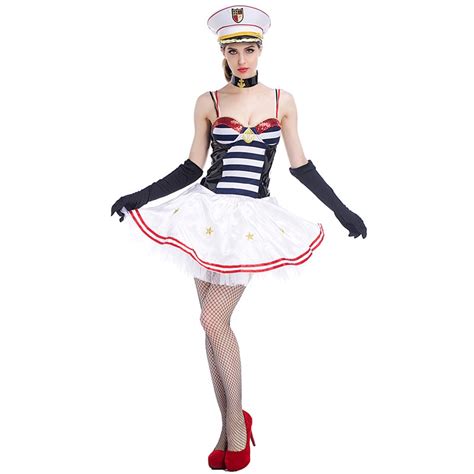halloween womens sailor fancy dress costume outfit lingerie underwear