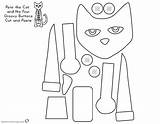 Pete Cat Craft Coloring Pages Paper Activity Printable Kids Color Print sketch template