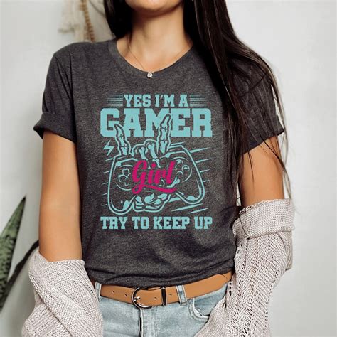 Gamer Girl Keep Up Tee Gamer Girl Tee Gamer Girl Shirt Keep Etsy