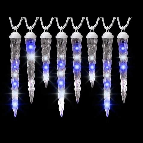 lightshow shooting star  count varied size icy bluewhite icicle lights  ft walmartcom