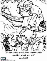 Bible Coloring Luke Pages 19 Story Kids Zacchaeus Item Cartoon Son Choose Board sketch template