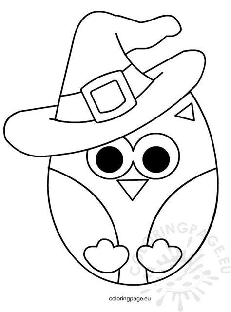 owl halloween coloring page