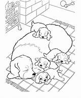 Family Coloring Dog Pages Cute Advertisement sketch template