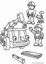 Coloring Bob Builder Pages Kids Cartoon Character Sheets Printable Color Found sketch template