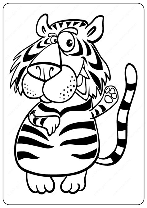 printable tiger outline coloring page tiger outline coloring pages