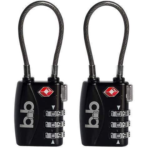 tsa approved luggage lock  dial combination padlock small lightweight cable locks  pack