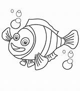 Nemo Clown Coloriage Educative Poisson sketch template