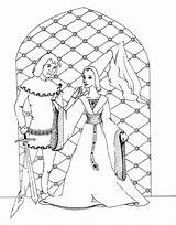 Coloring Pages Princesse Chevalier sketch template