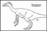 Dinosaur Therizinosaurus Coloringfolder sketch template